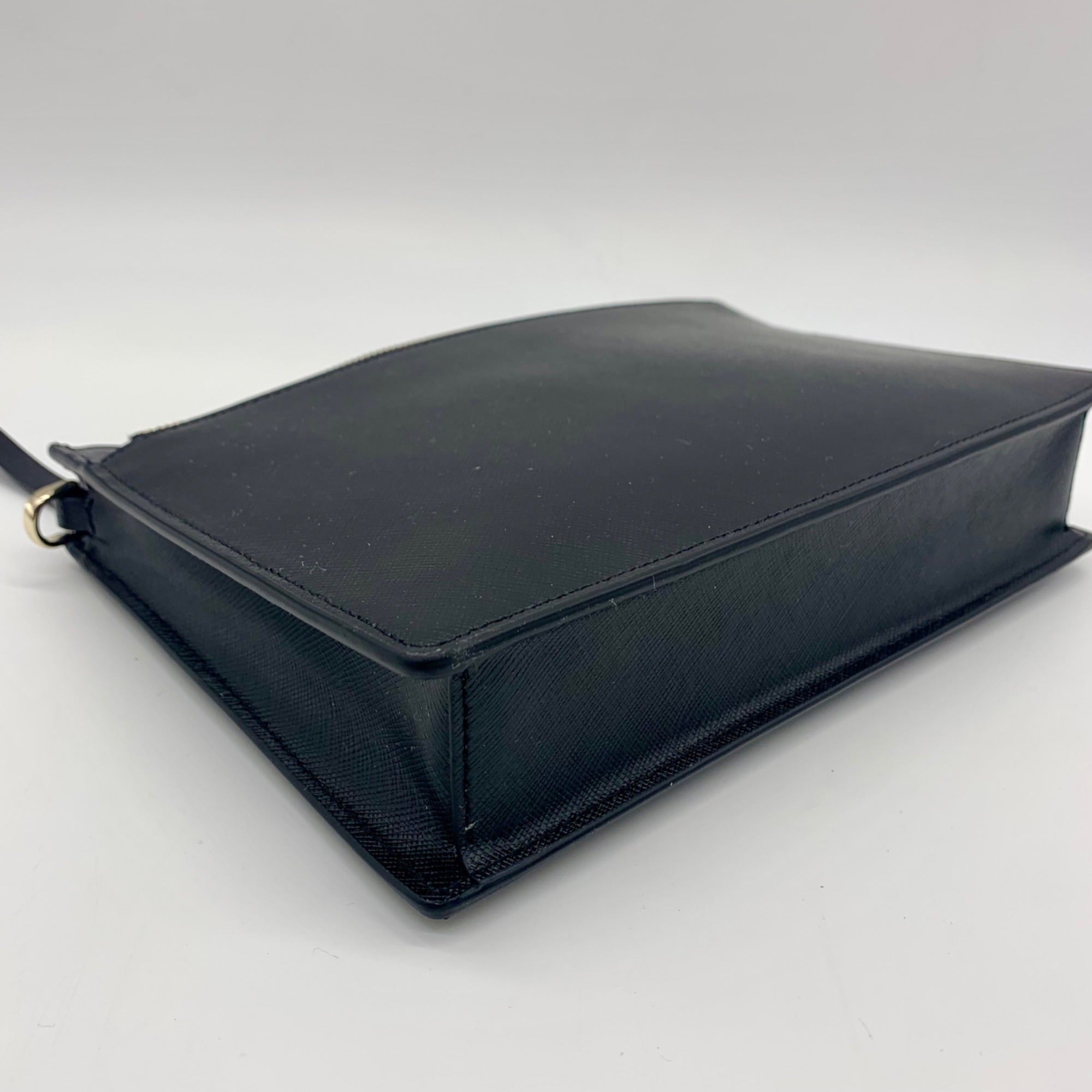 Kate Spade Black Leather Cameron Zip Crossbody Bag