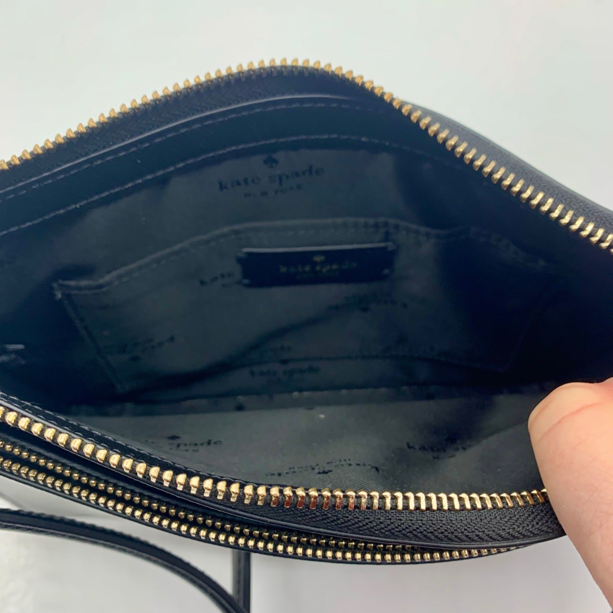 Kate Spade Black Leather Cameron Zip Crossbody Bag