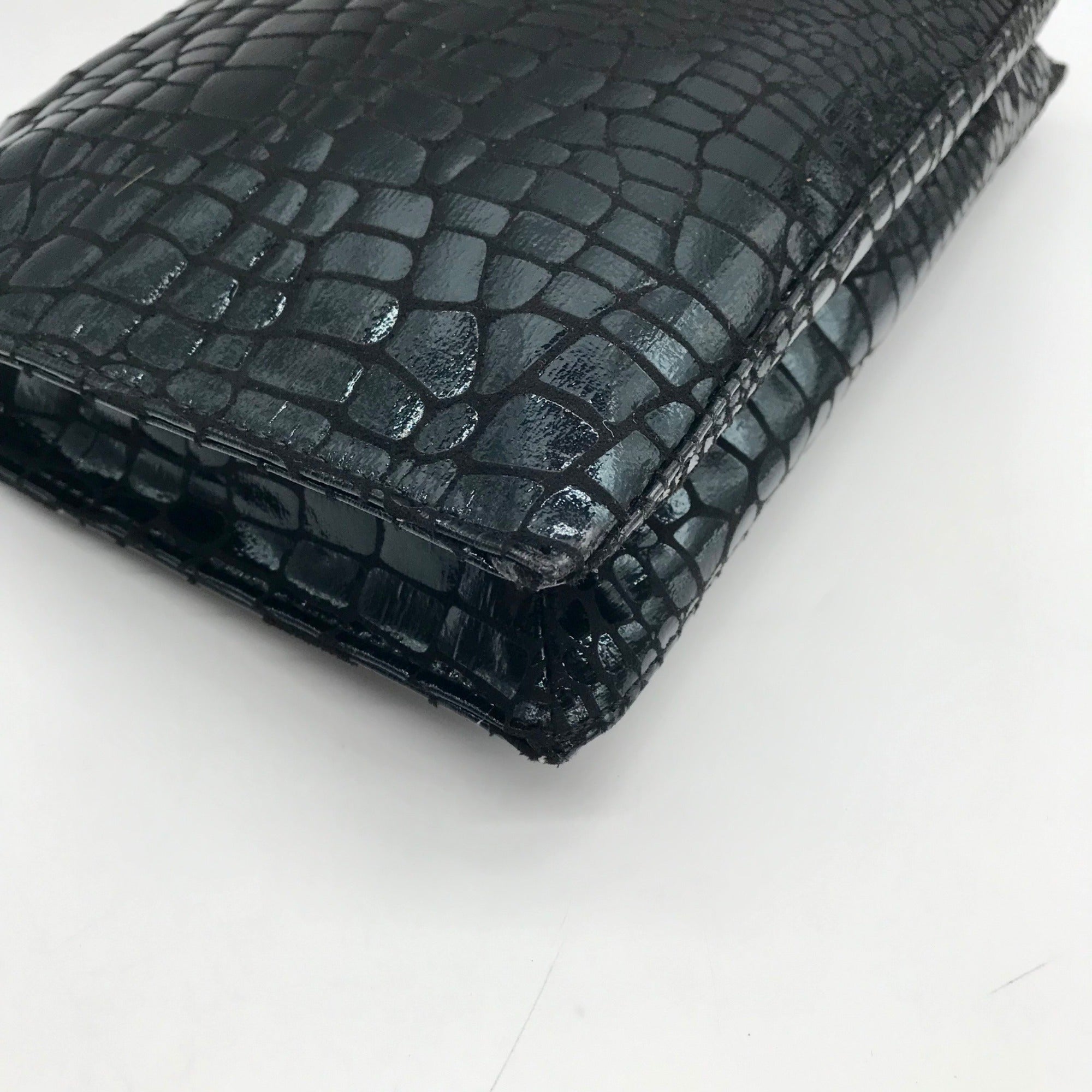 I.N.C. International Concepts Black Croc Faux Leather Crossbody Bag