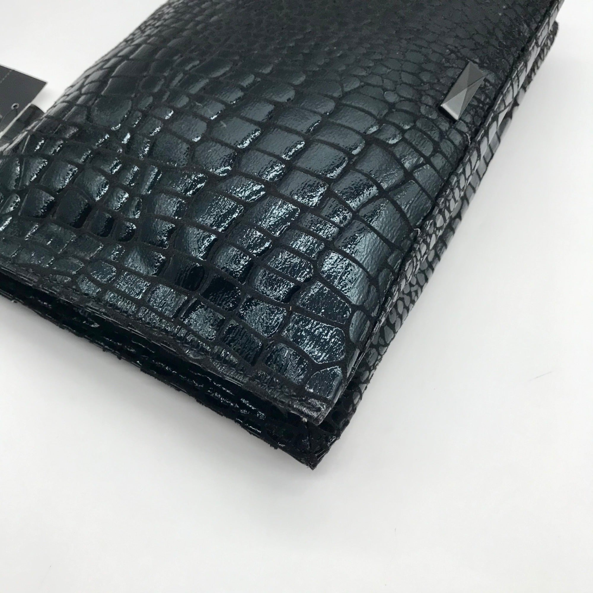 I.N.C. International Concepts Black Croc Faux Leather Crossbody Bag