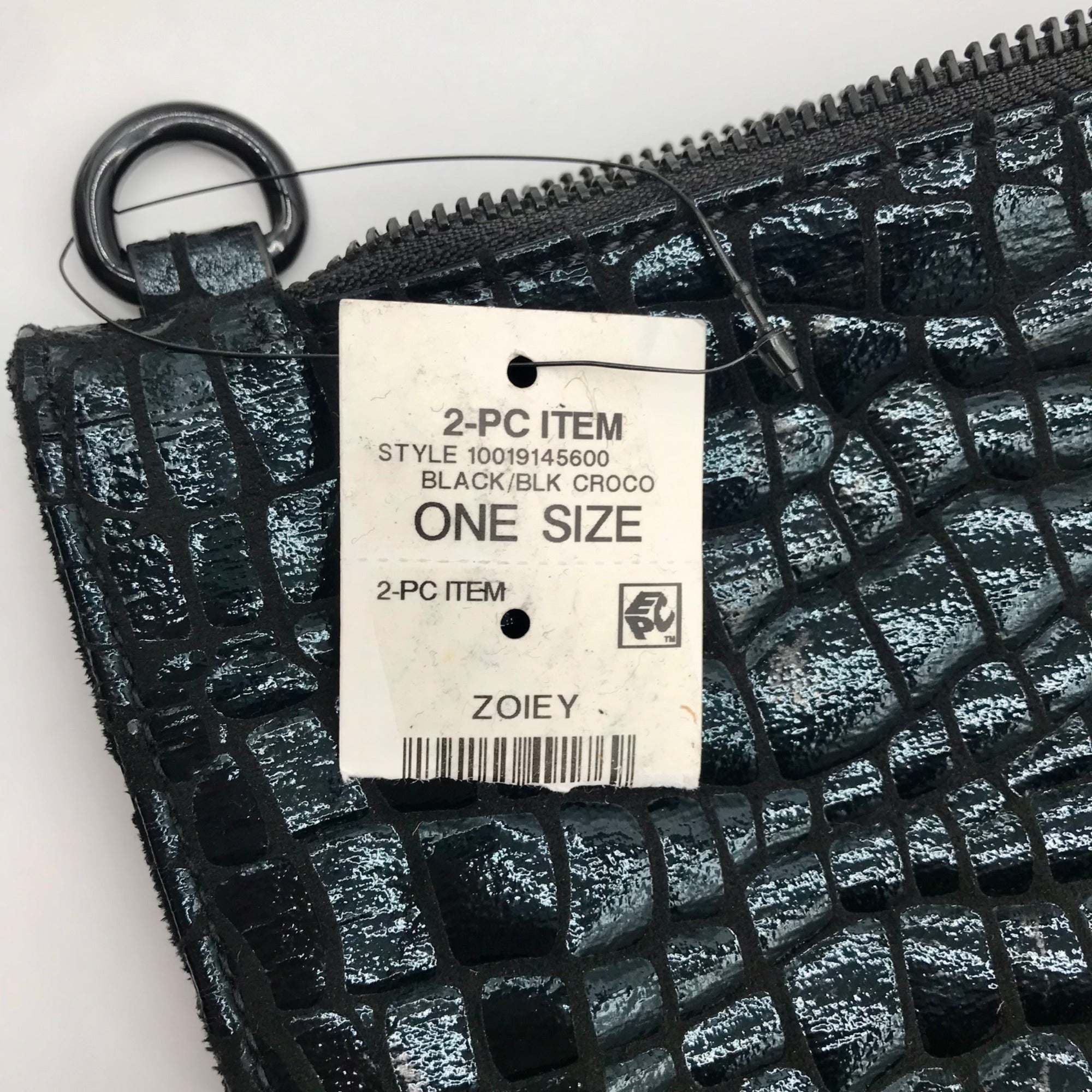 I.N.C. International Concepts Black Croc Faux Leather Crossbody Bag