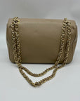 Valentino Mario Taupe Pebbled Leather Shoulder Bag