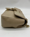 Valentino Mario Taupe Pebbled Leather Shoulder Bag