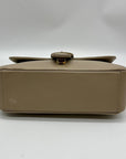 Valentino Mario Taupe Pebbled Leather Shoulder Bag