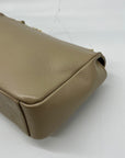 Valentino Mario Taupe Pebbled Leather Shoulder Bag