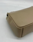Valentino Mario Taupe Pebbled Leather Shoulder Bag