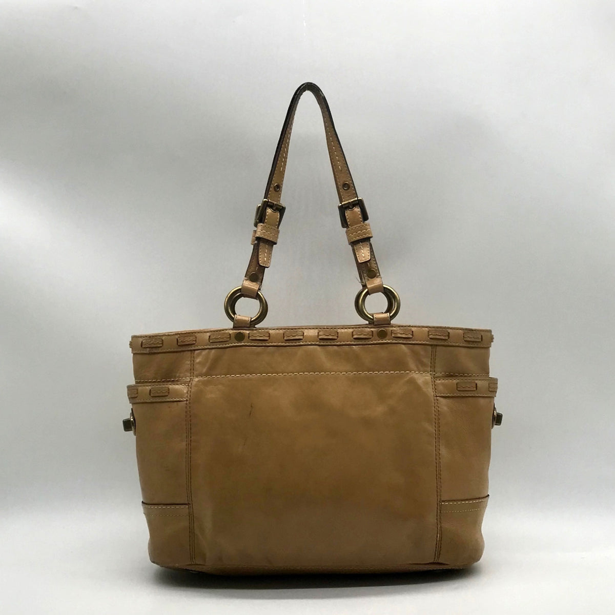 Coach Tan Patent Leather Gallery Tote Bag 11500