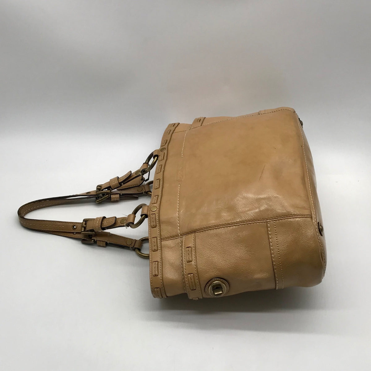 Coach Tan Patent Leather Gallery Tote Bag 11500