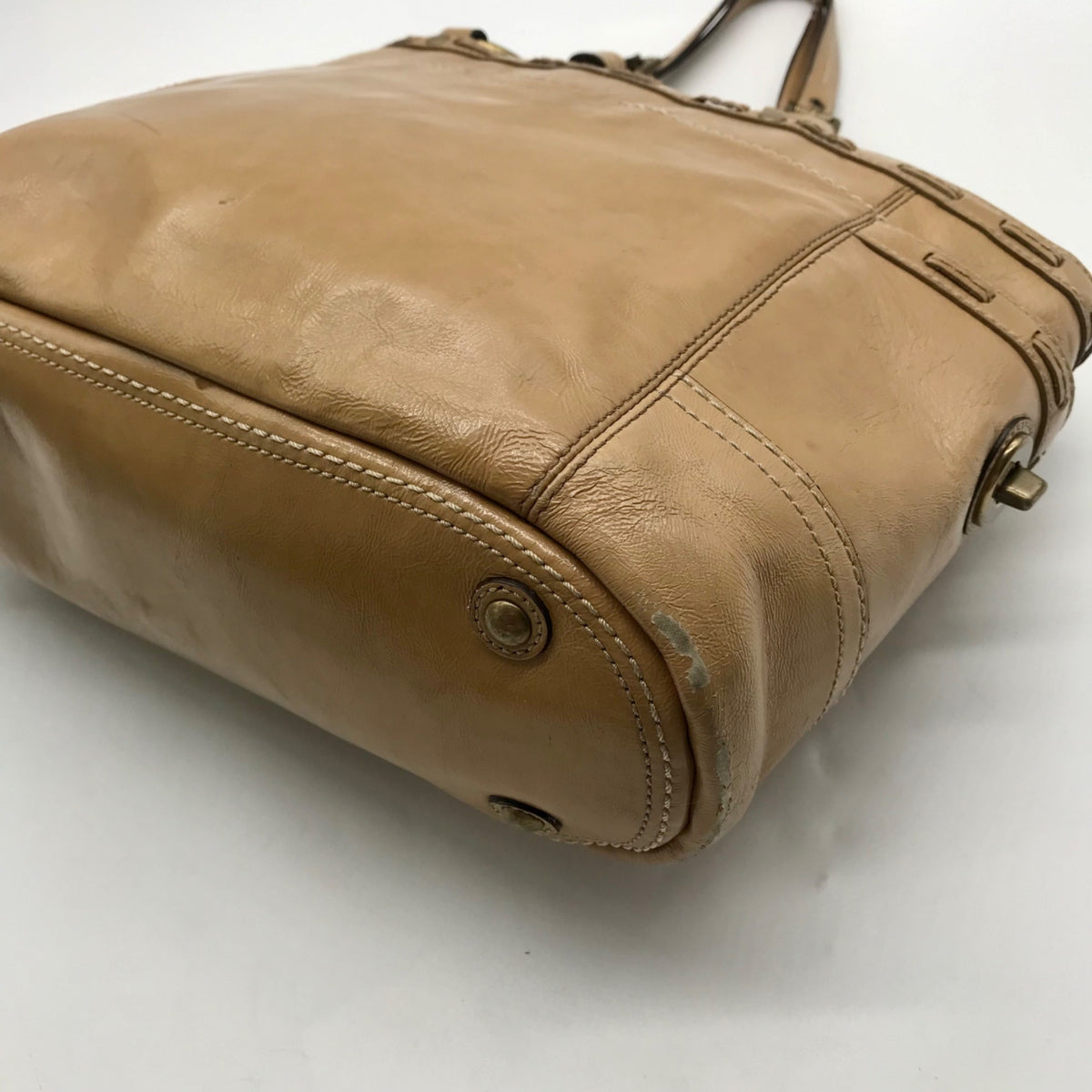Coach Tan Patent Leather Gallery Tote Bag 11500