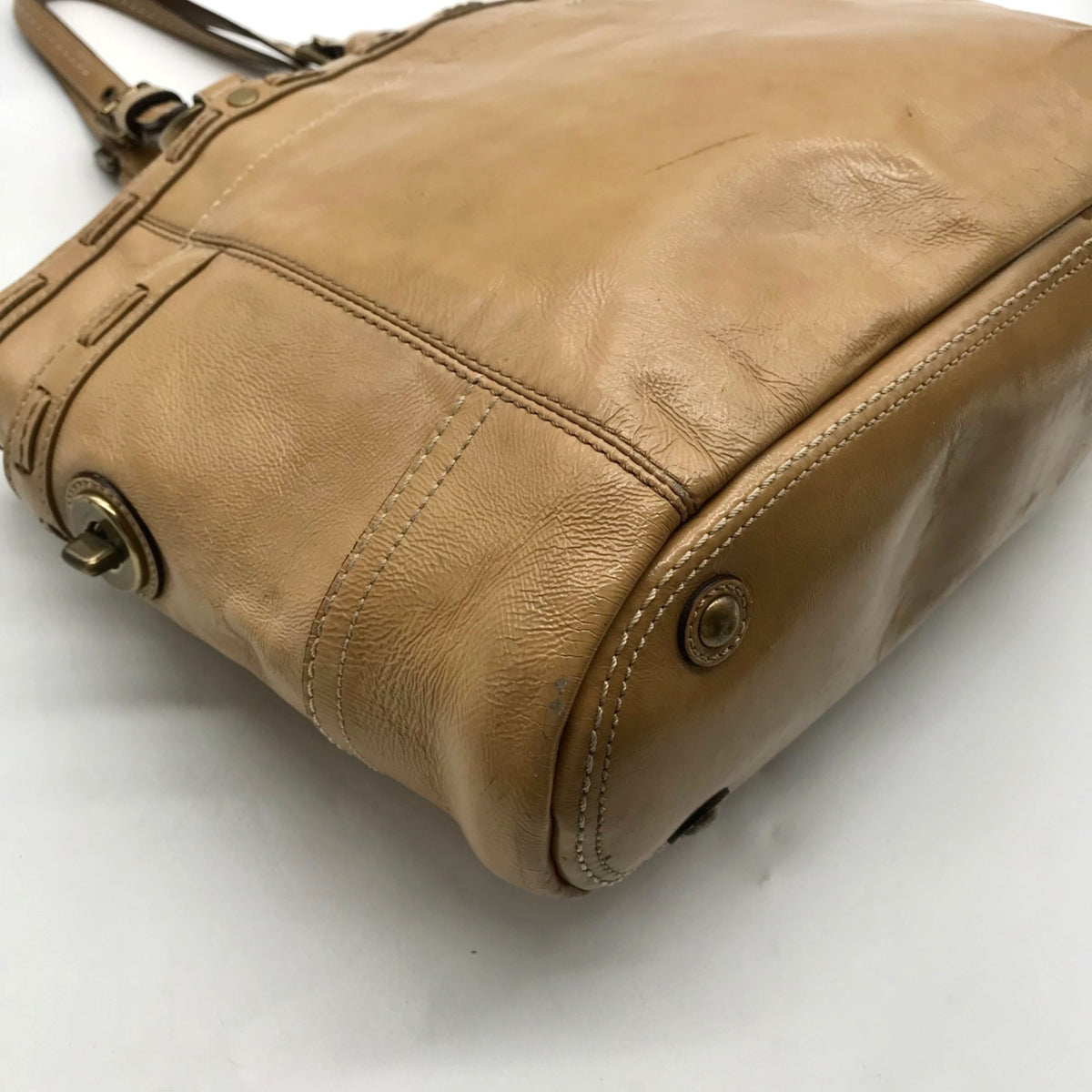Coach Tan Patent Leather Gallery Tote Bag 11500