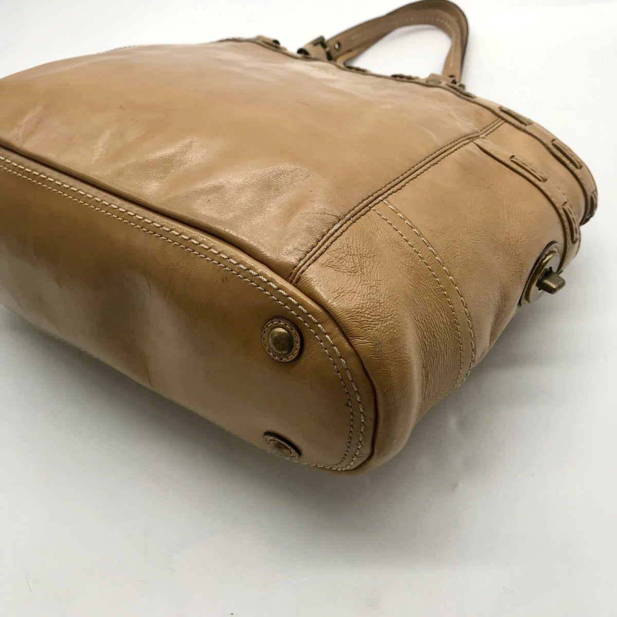 Coach Tan Patent Leather Gallery Tote Bag 11500