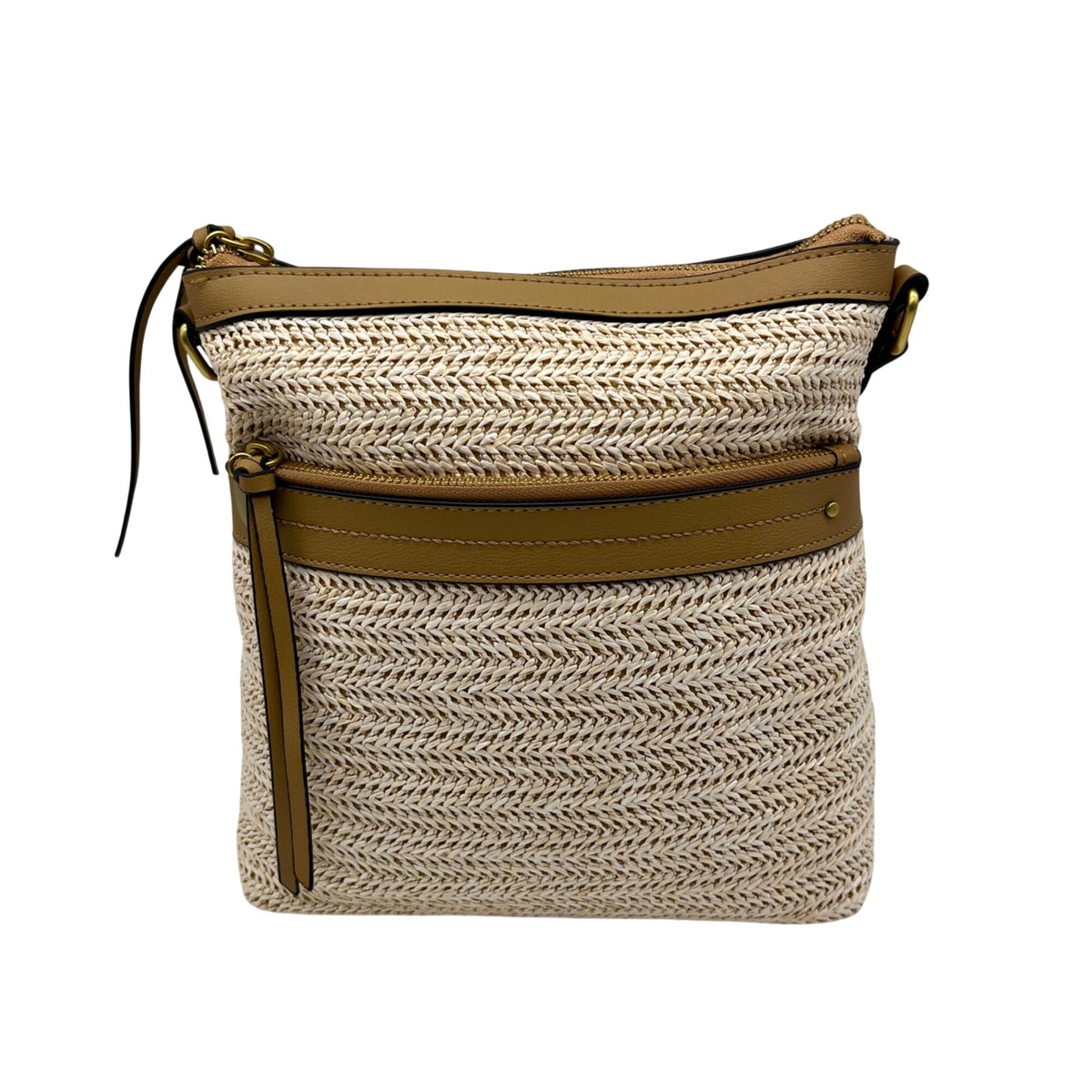 Style &amp; Co Beige Straw Crossbody Bag