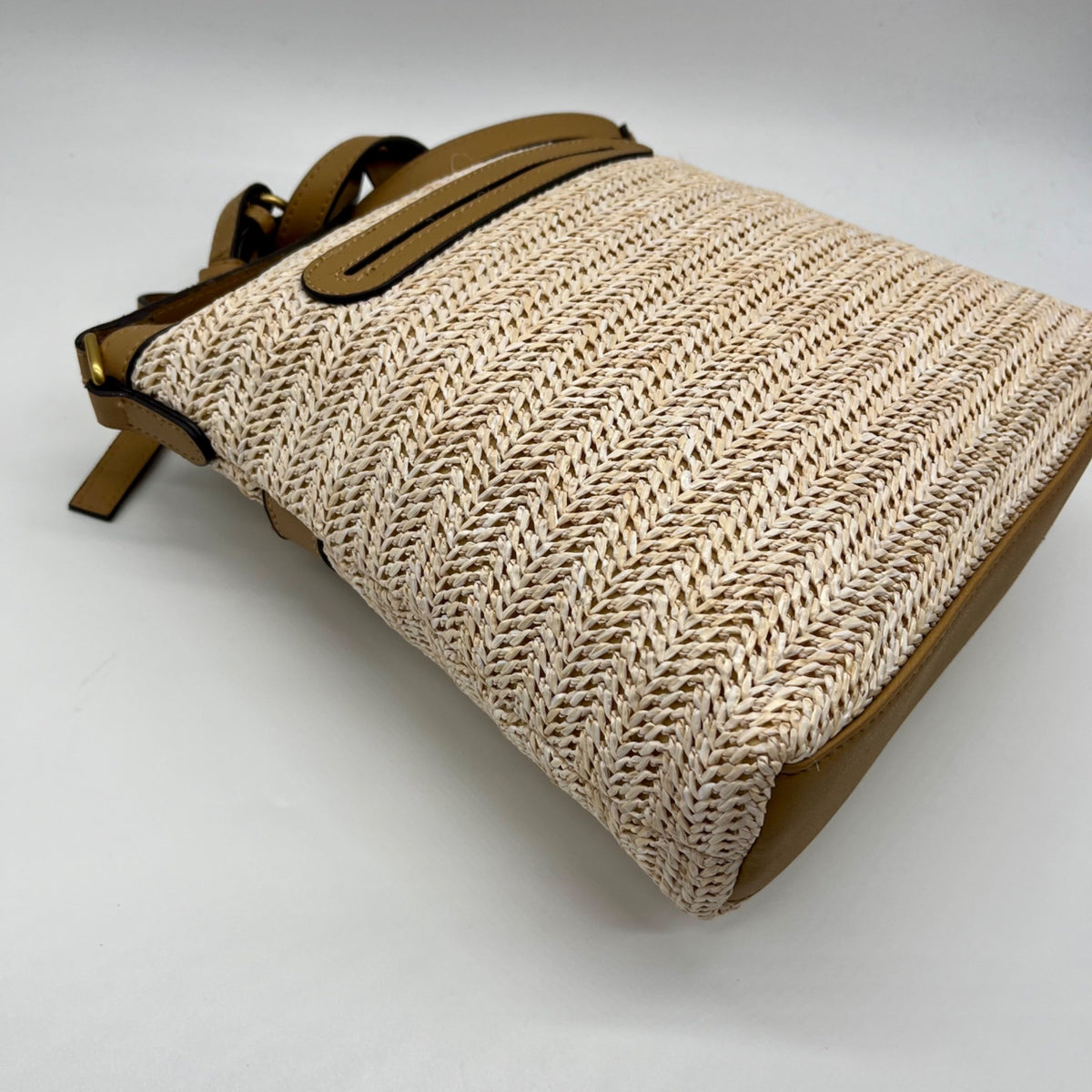 Style &amp; Co Beige Straw Crossbody Bag