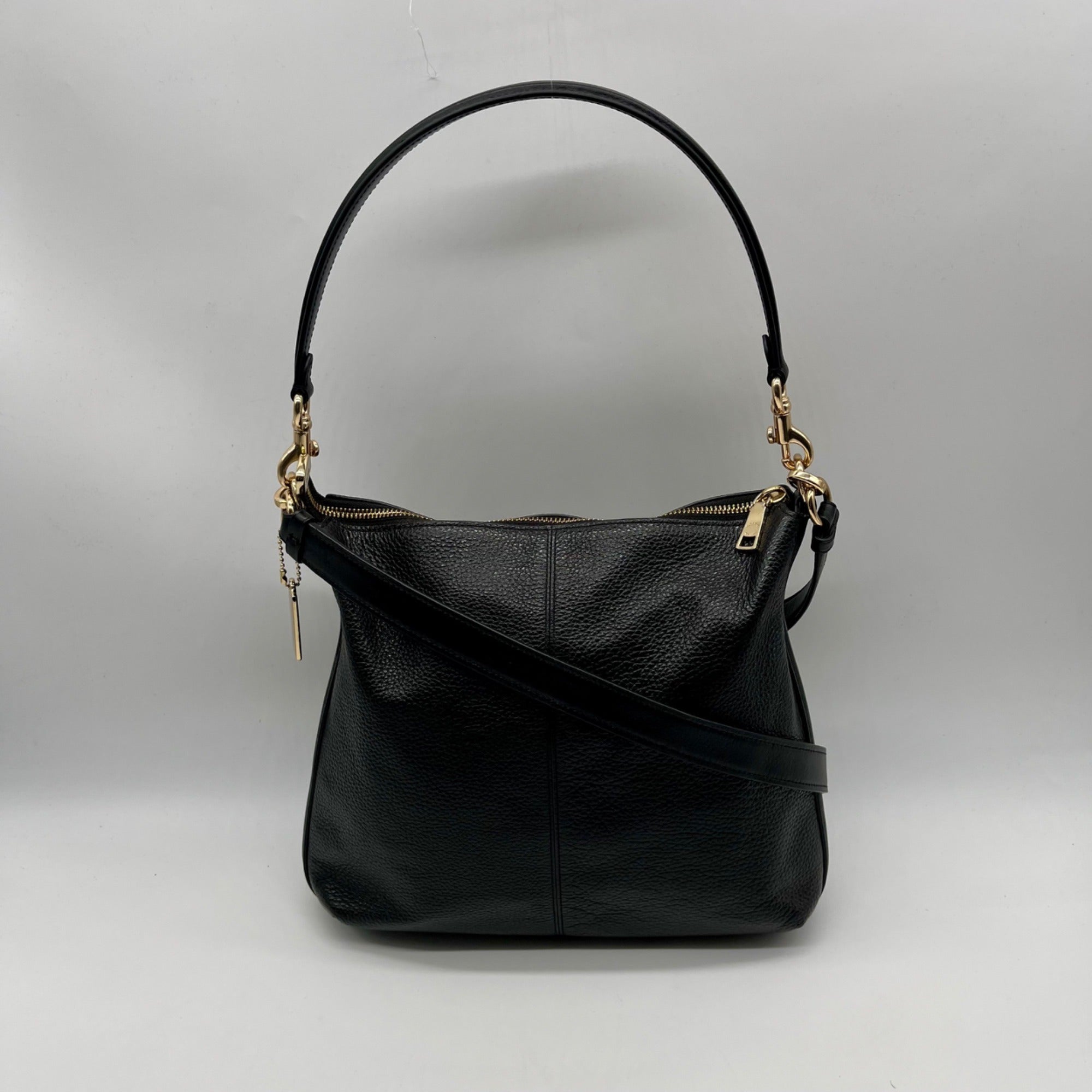 Coach Black Pebbled Leather Reversible Handbag F34823
