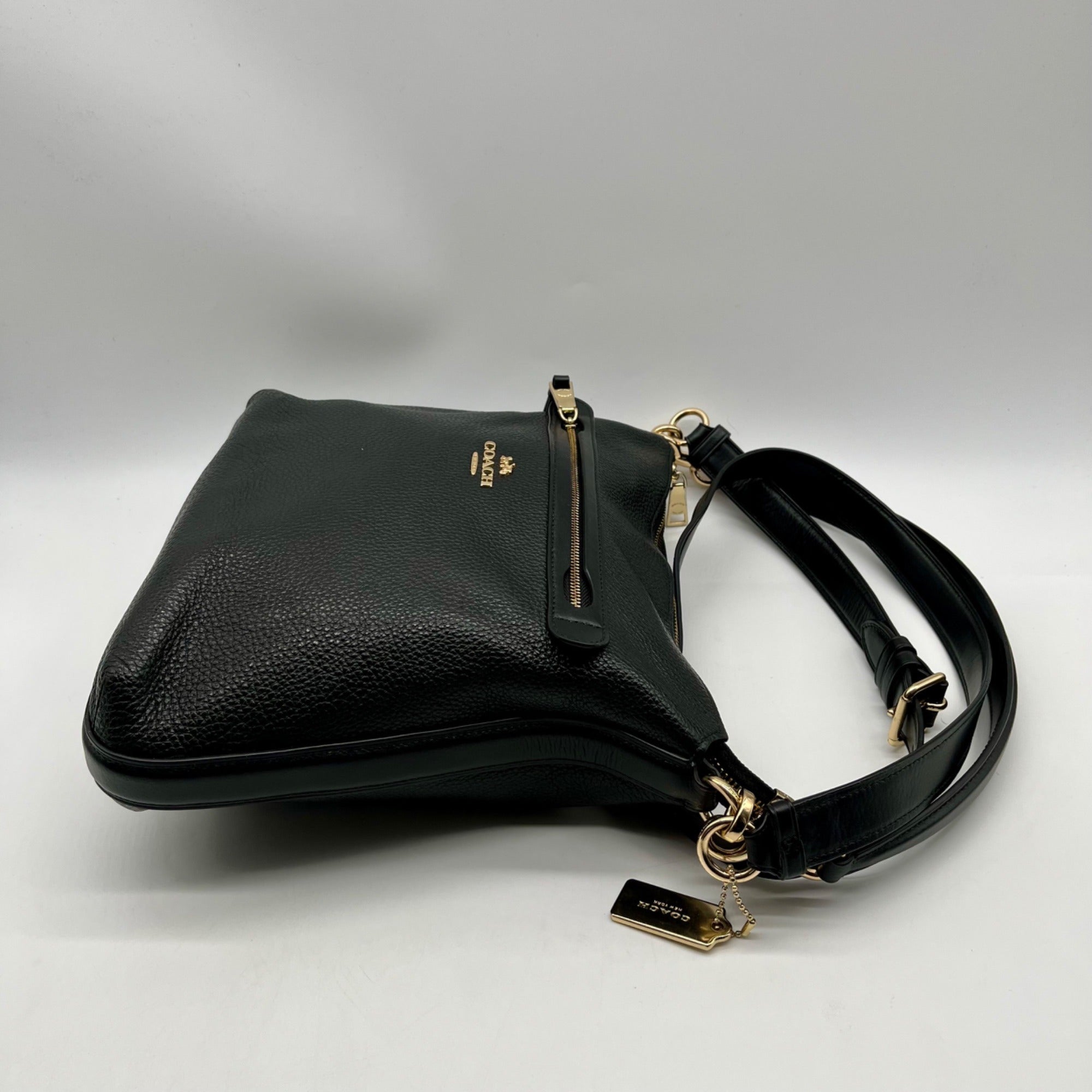 Coach Black Pebbled Leather Reversible Handbag F34823