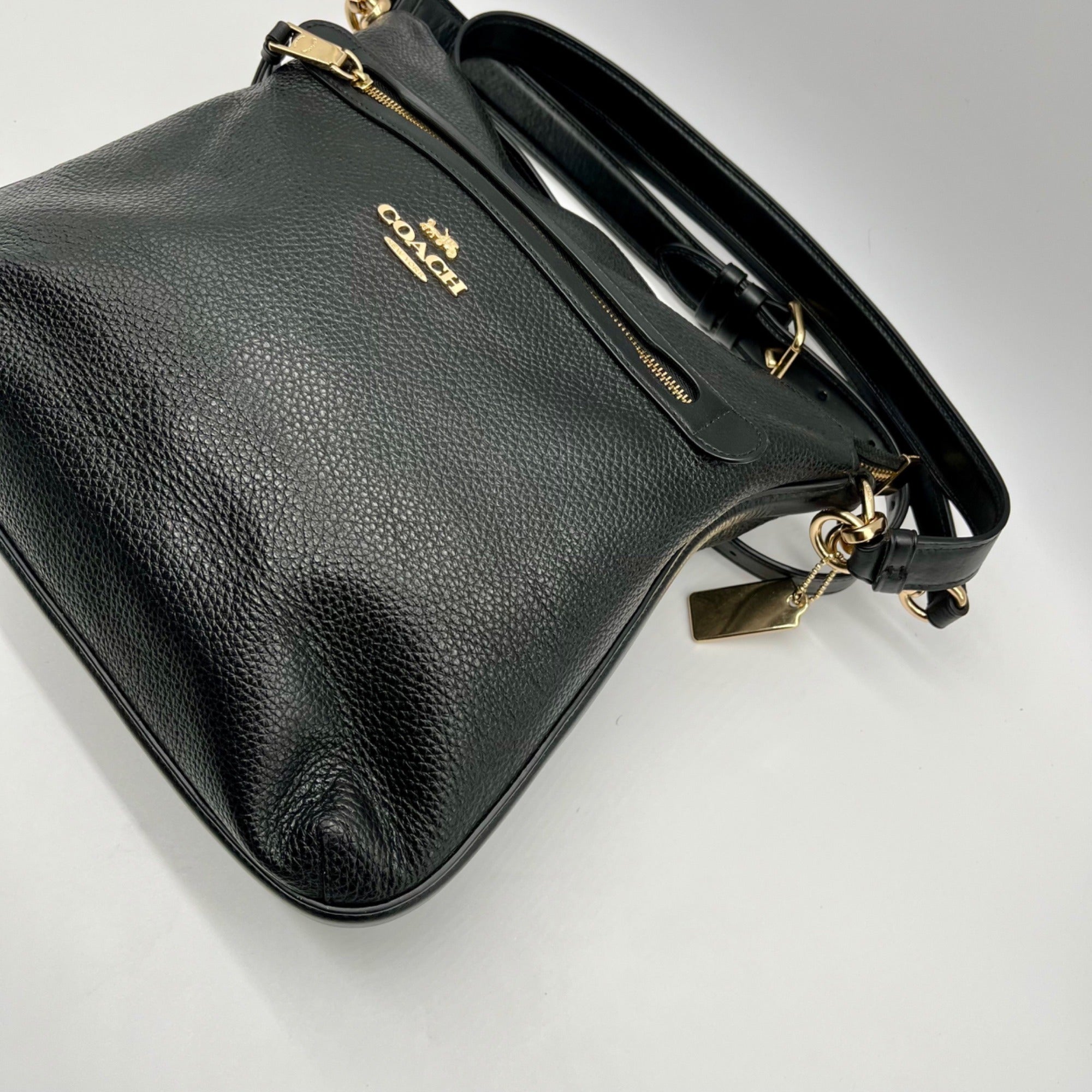 Coach Black Pebbled Leather Reversible Handbag F34823