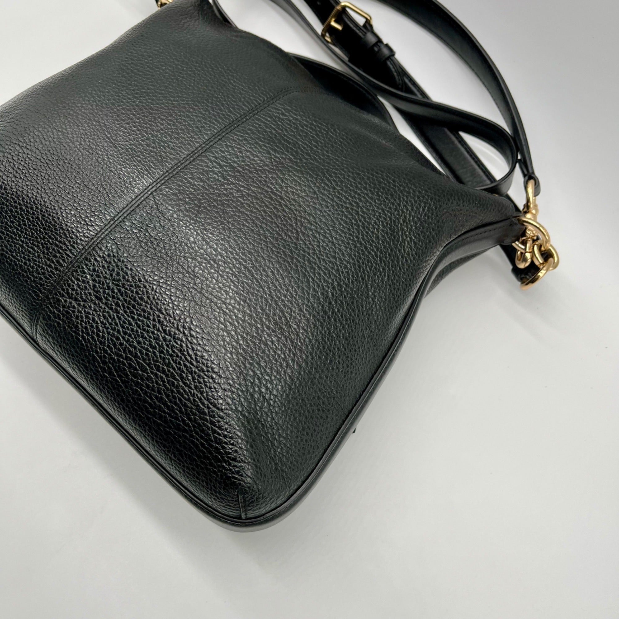 Coach Black Pebbled Leather Reversible Handbag F34823