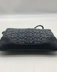 Coach Blue Signature C Monogram Canvas Mini Wristlet