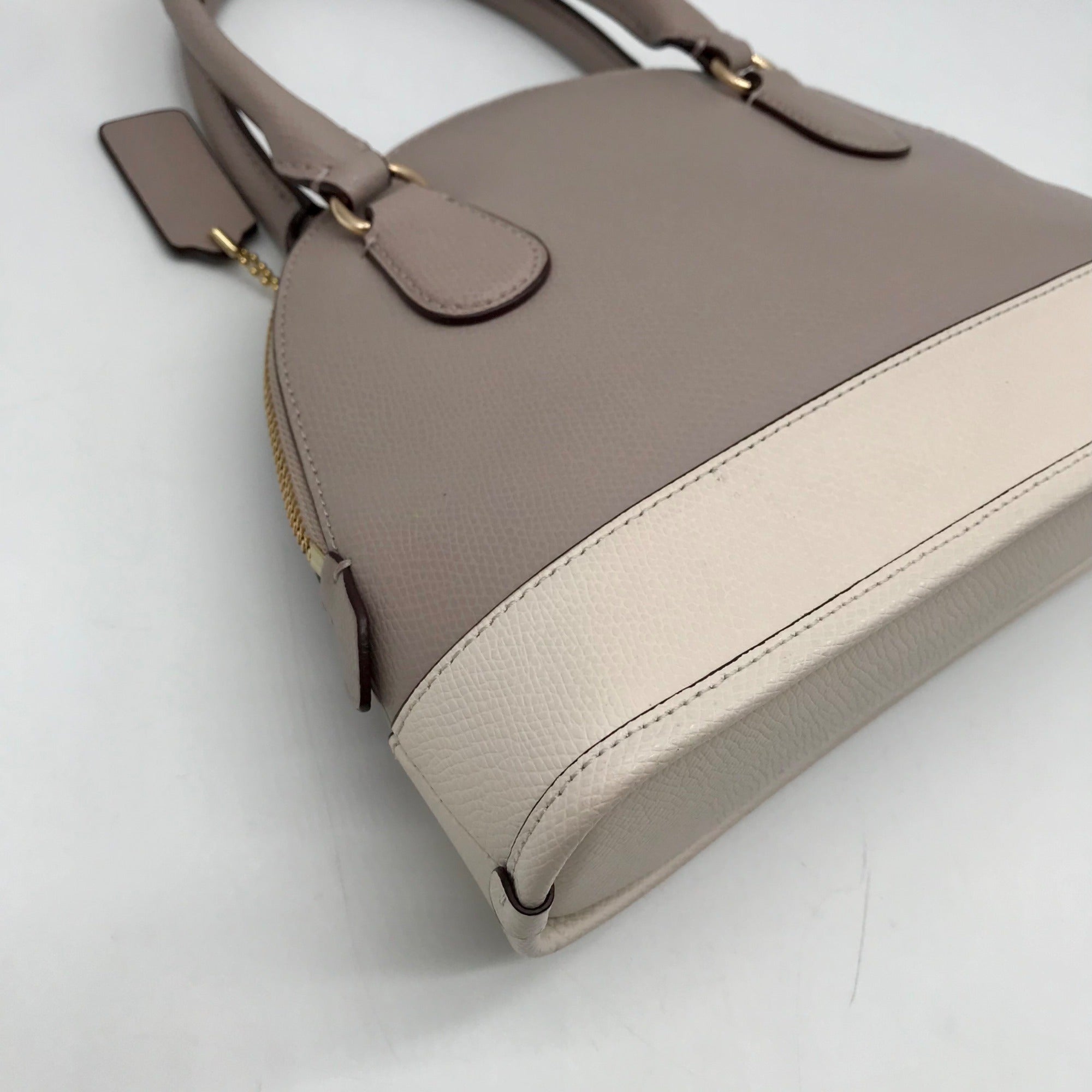 Coach Birch And Chalk Crossgrain Leather Mini Cora Domed Satchel bag