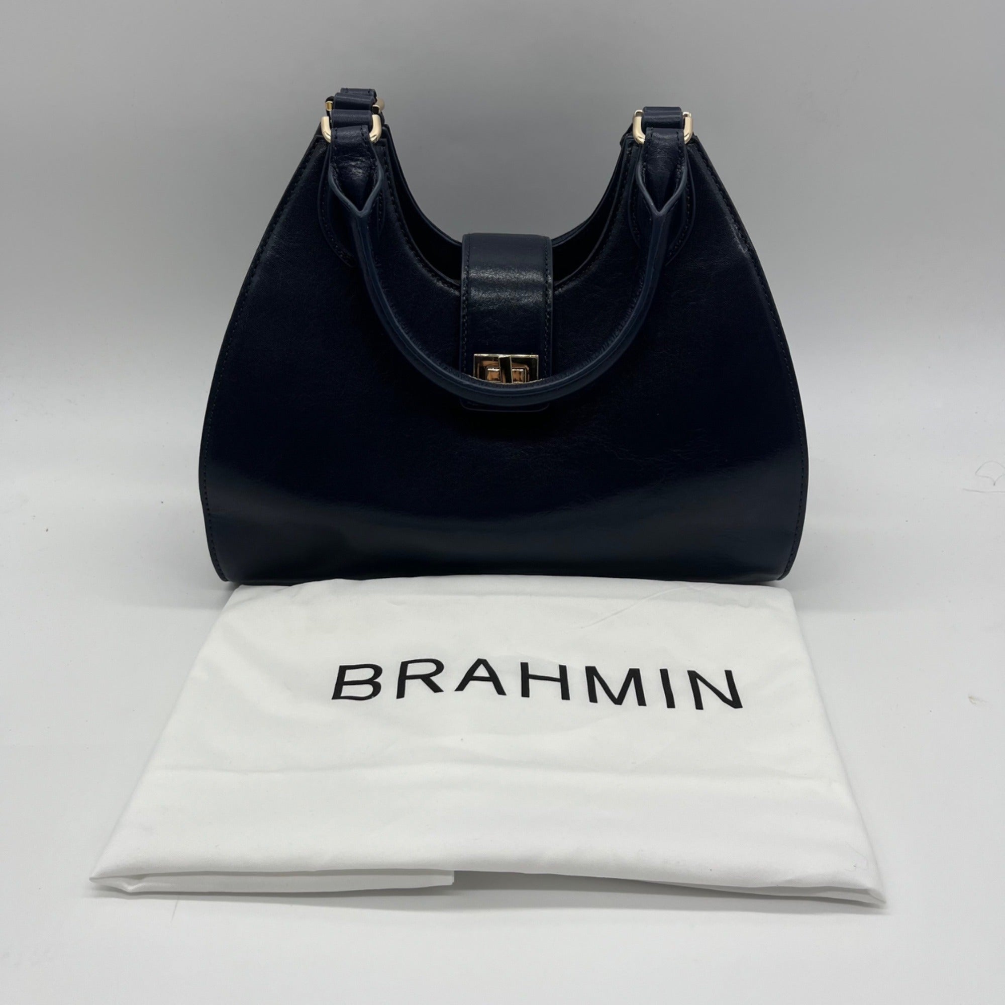 Brahmin Blue Leather Shoulder Bag