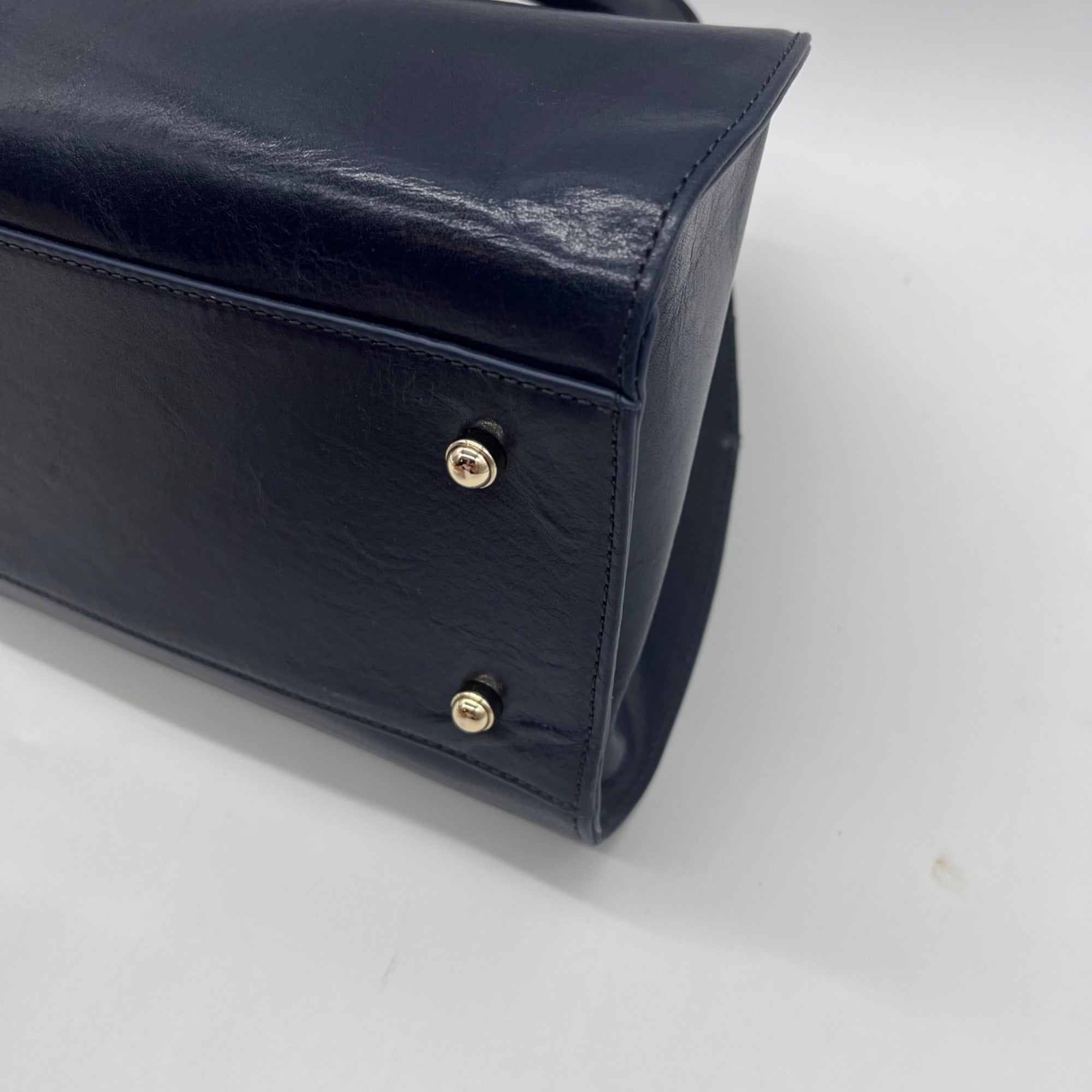 Brahmin Blue Leather Shoulder Bag
