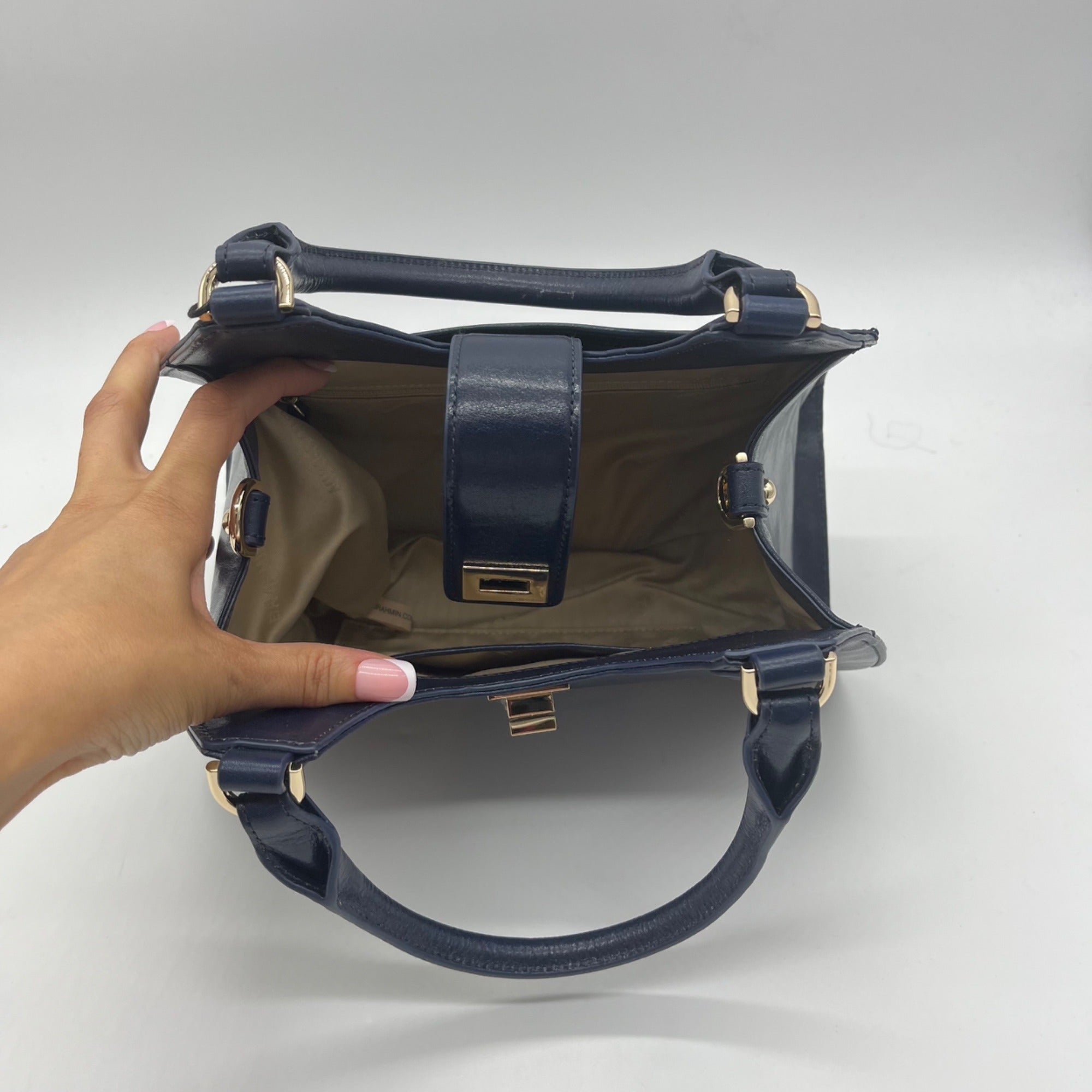 Brahmin Blue Leather Shoulder Bag