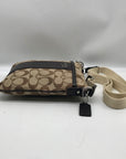 Coach Legacy Tan Signature Jacquard Swing Pack Crossbody Bag