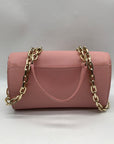 Tory Burch Pink Saffiano Leather Robinson Chain Crossbody