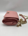 Tory Burch Pink Saffiano Leather Robinson Chain Crossbody