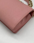 Tory Burch Pink Saffiano Leather Robinson Chain Crossbody
