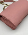 Tory Burch Pink Saffiano Leather Robinson Chain Crossbody