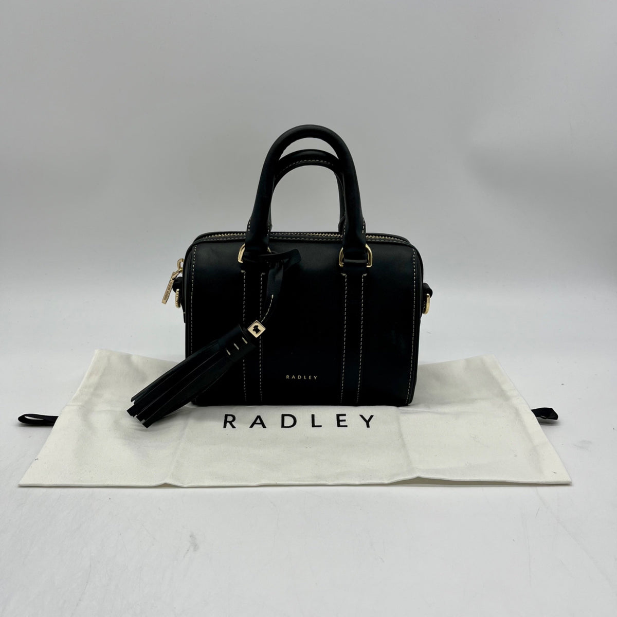 Radley London Black Leather Mini Satchel Bag