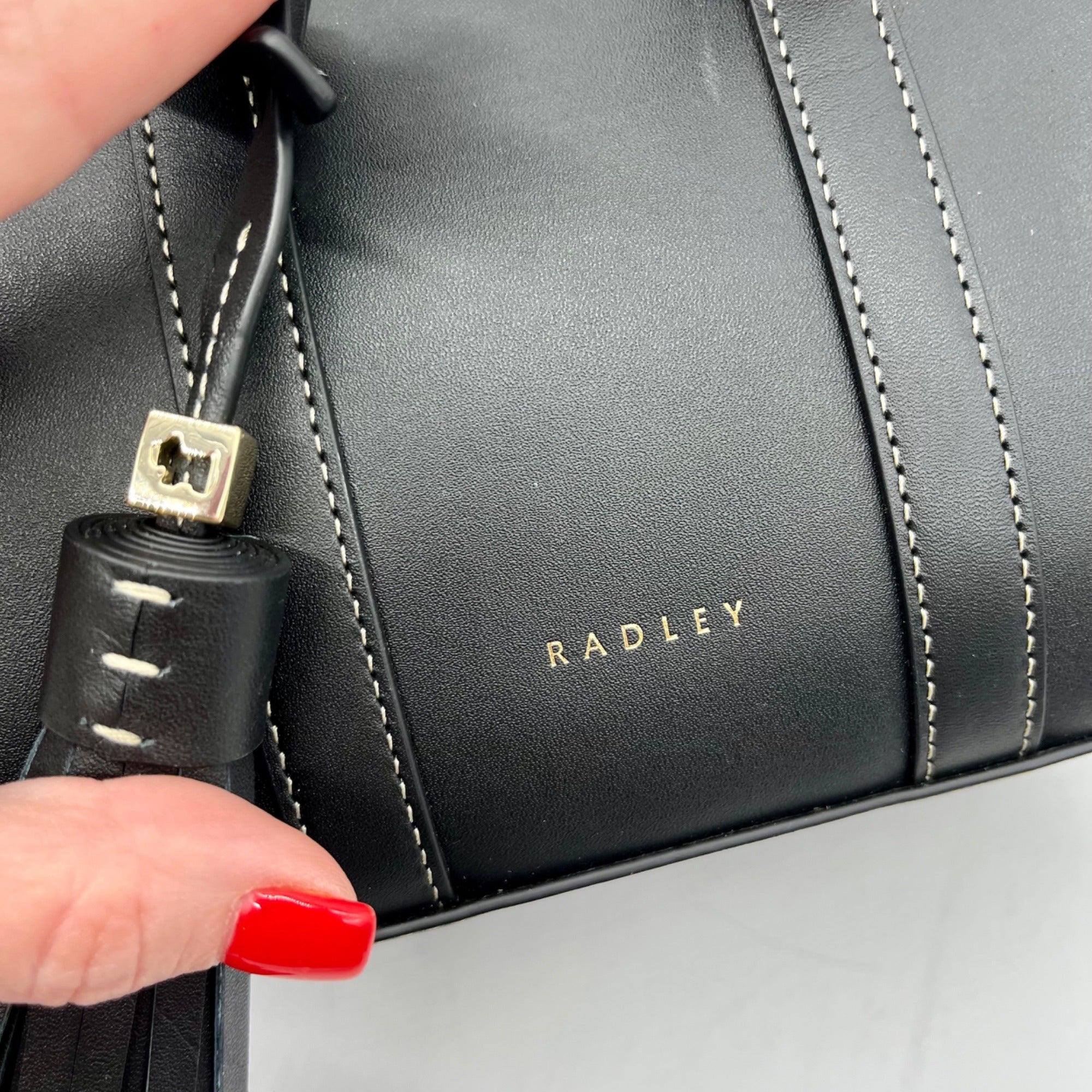 Radley London Black Leather Mini Satchel Bag