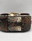 See By Chloe Burning Camel Snakeskin Embossed Leather Mara Crossbody - NWT