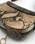 See By Chloe Burning Camel Snakeskin Embossed Leather Mara Crossbody - NWT