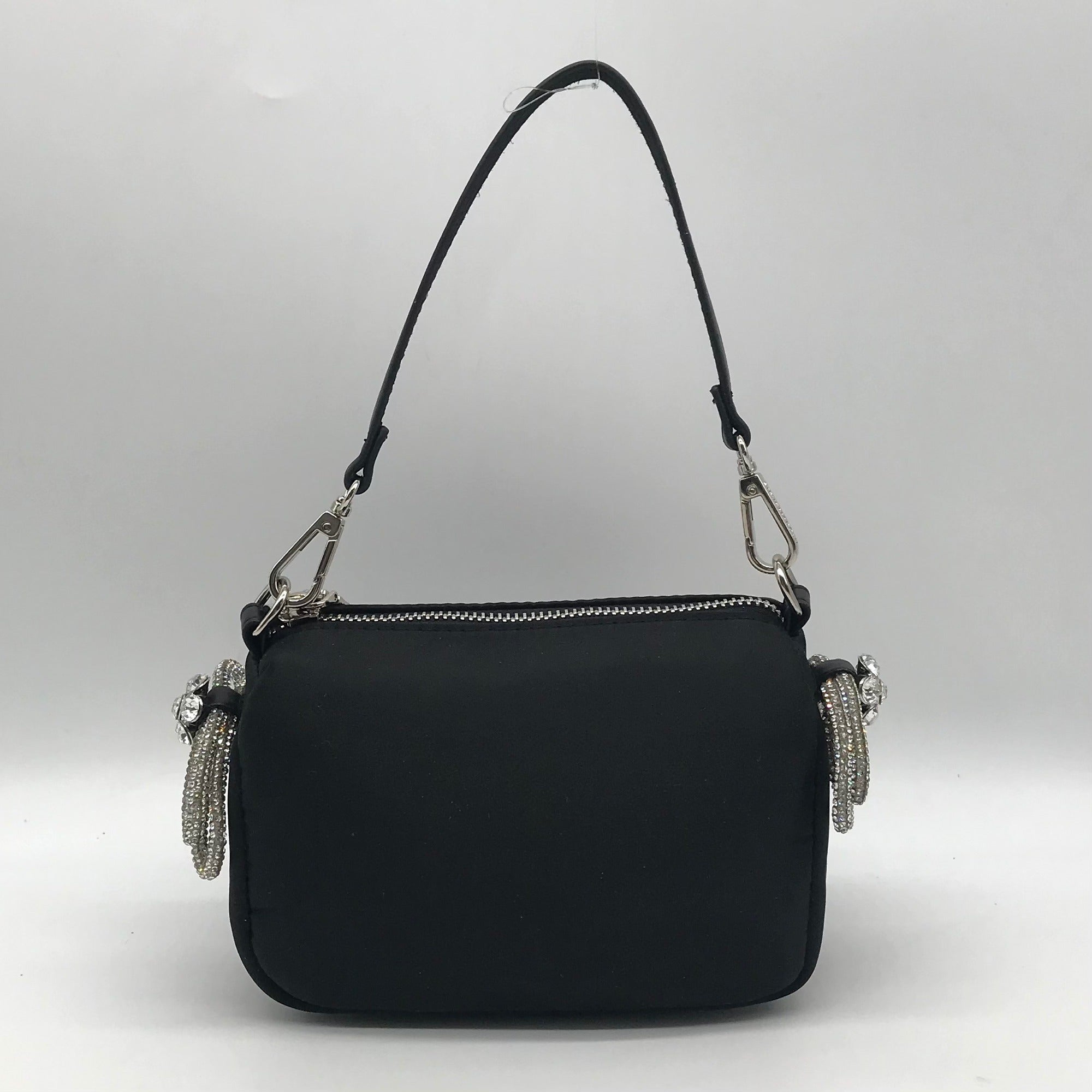 Steve Madden Black Satin Noble-B Mini Bag