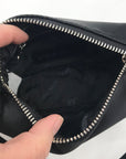 Steve Madden Black Satin Noble-B Mini Bag