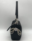 Steve Madden Black Satin Noble-B Mini Bag