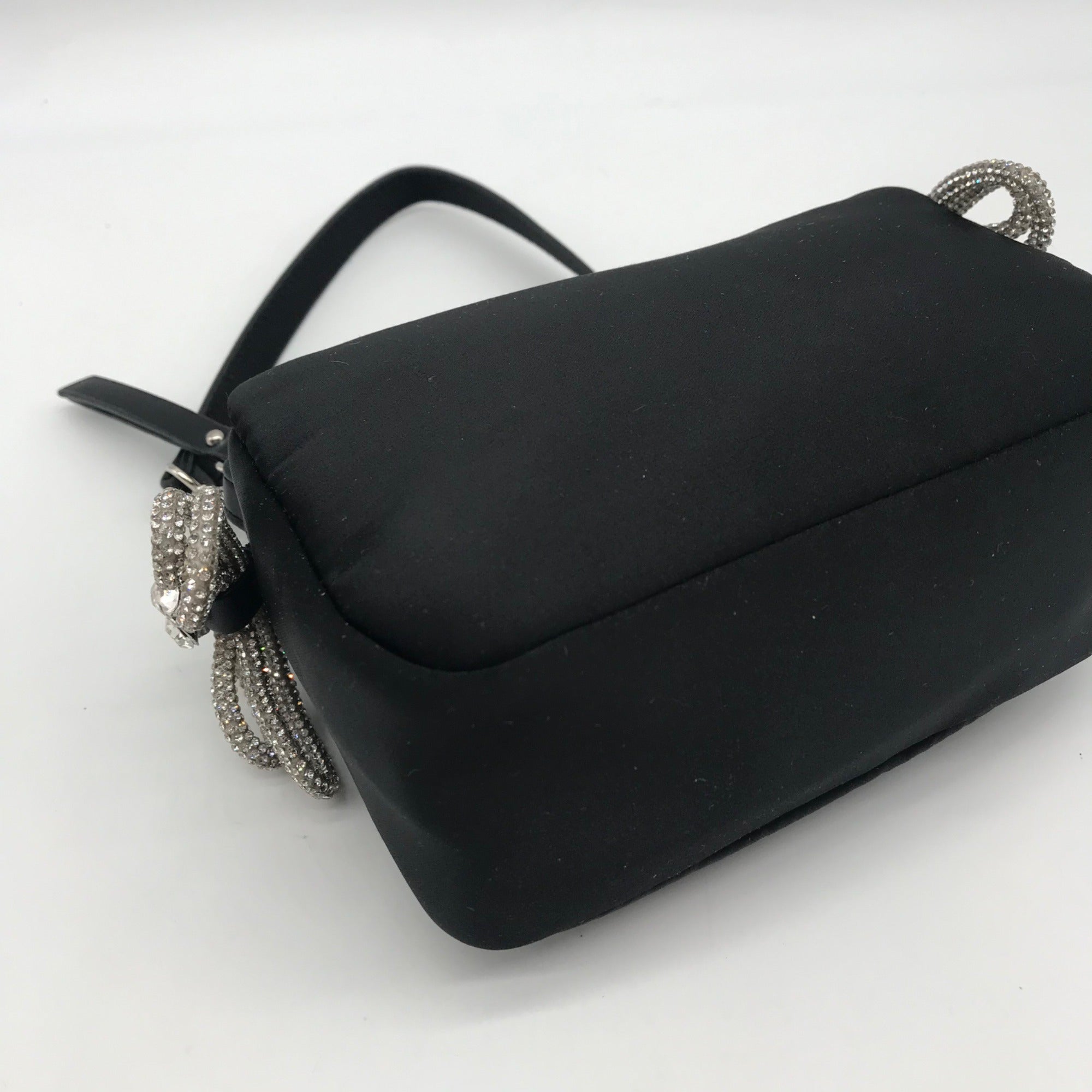 Steve Madden Black Satin Noble-B Mini Bag