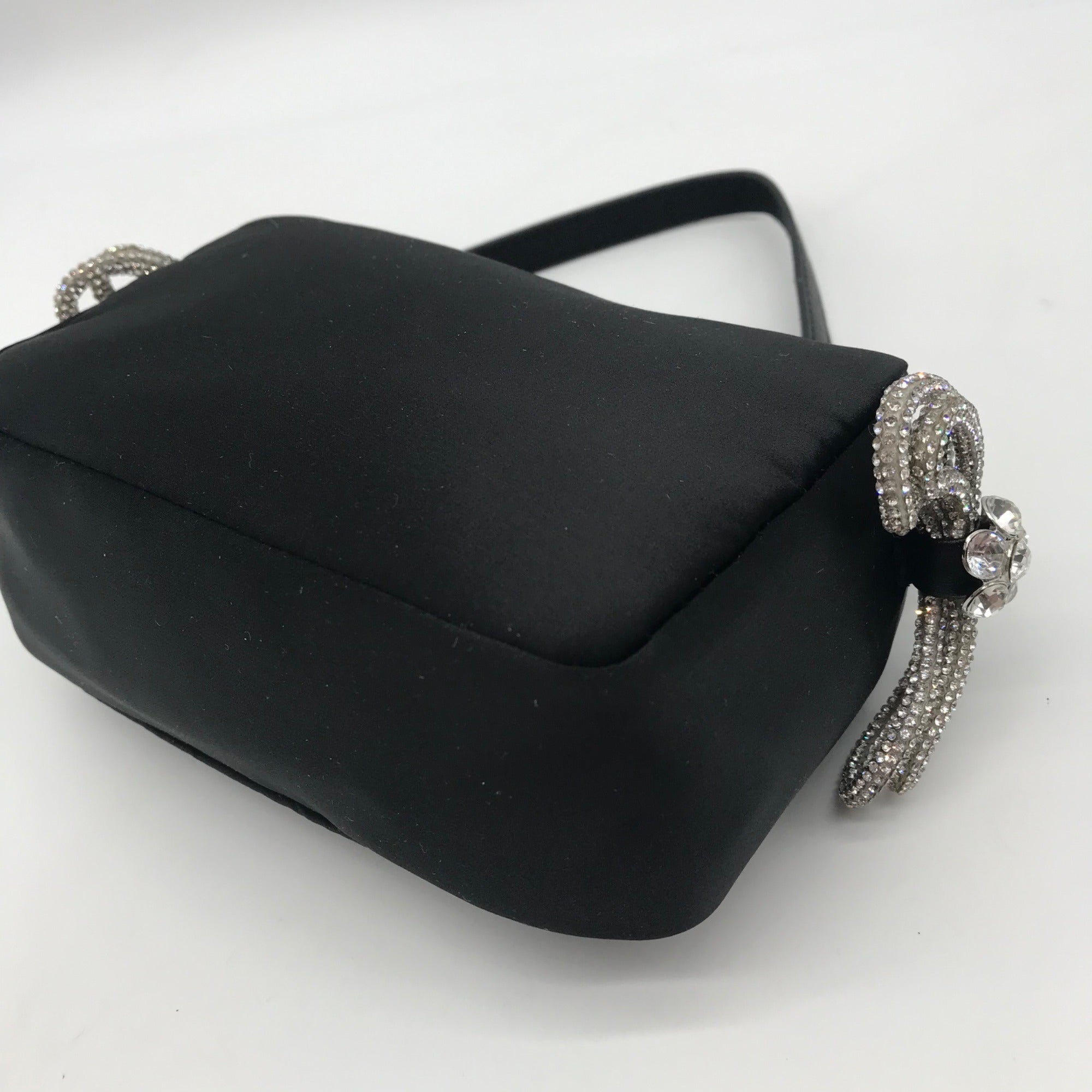 Steve Madden Black Satin Noble-B Mini Bag