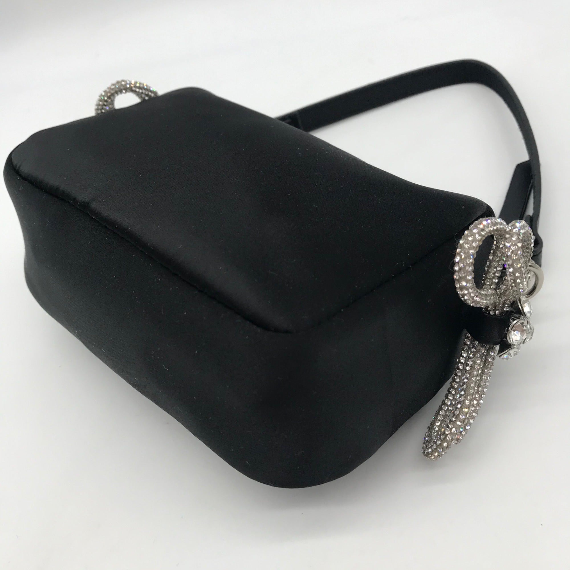 Steve Madden Black Satin Noble-B Mini Bag