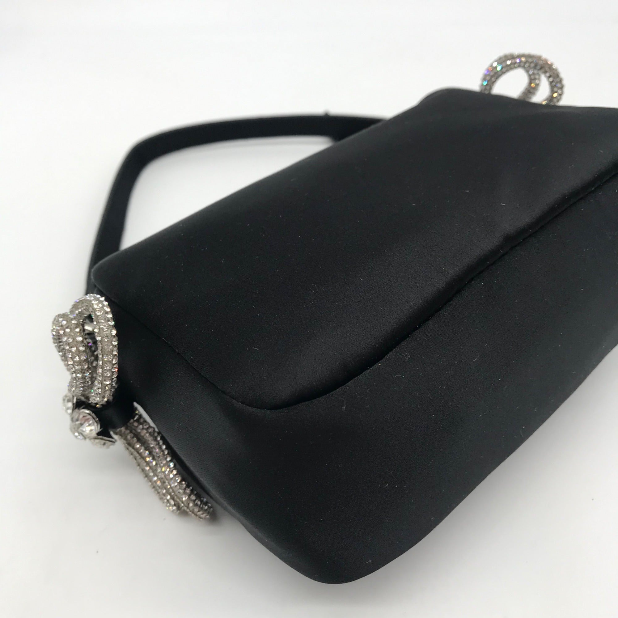 Steve Madden Black Satin Noble-B Mini Bag