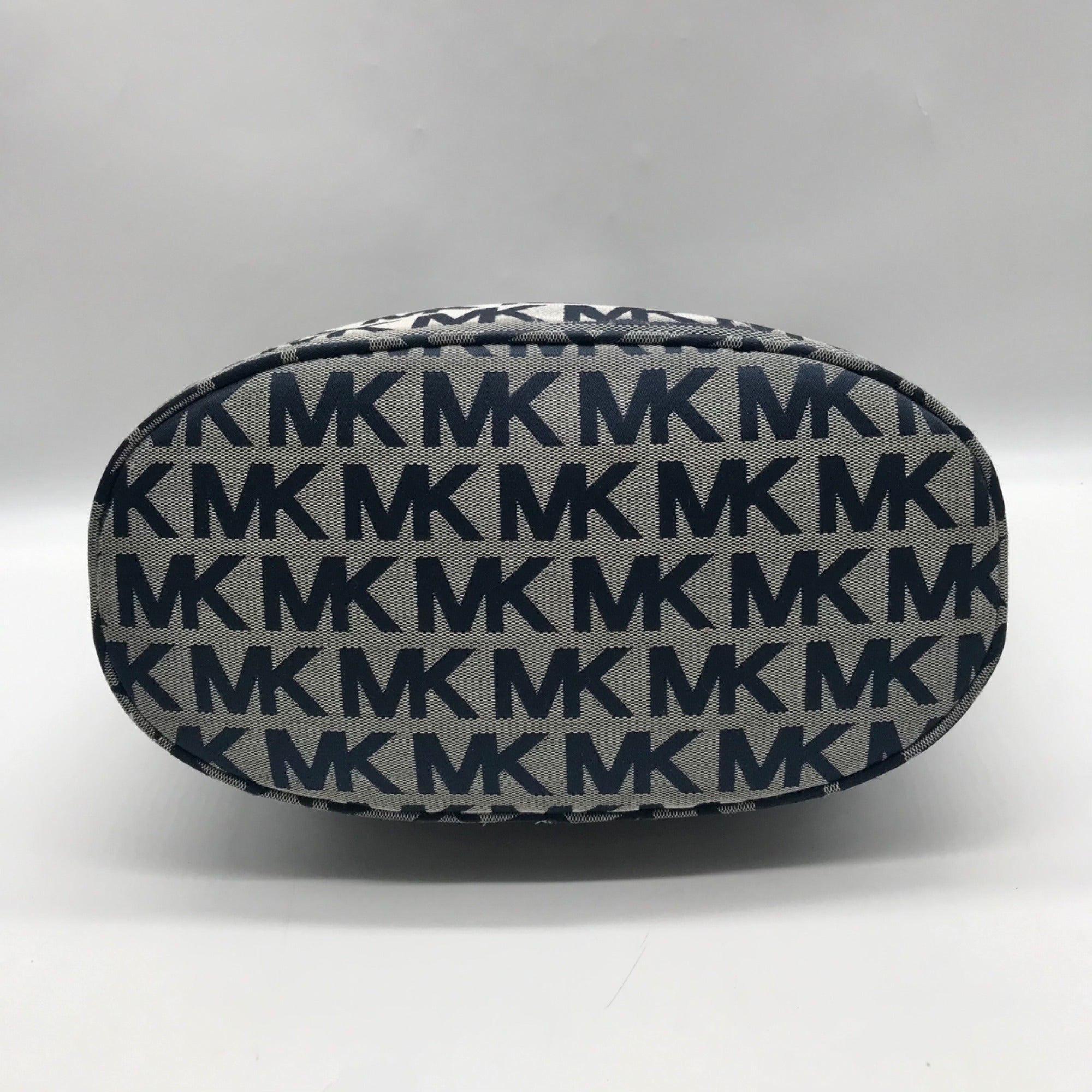 Michael Kors Blue Monogram Canvas Jet Set Tote Bag