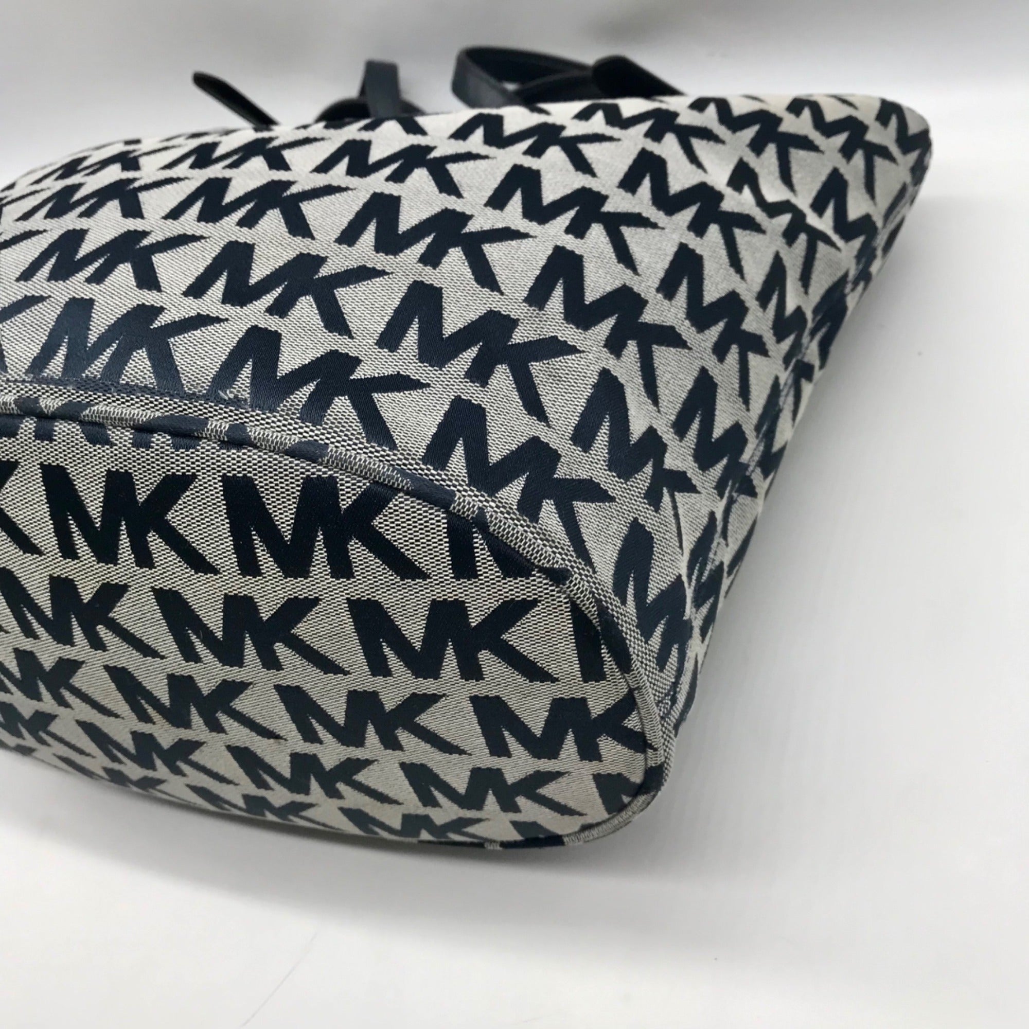 Michael Kors Blue Monogram Canvas Jet Set Tote Bag