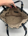 Michael Kors Blue Monogram Canvas Jet Set Tote Bag