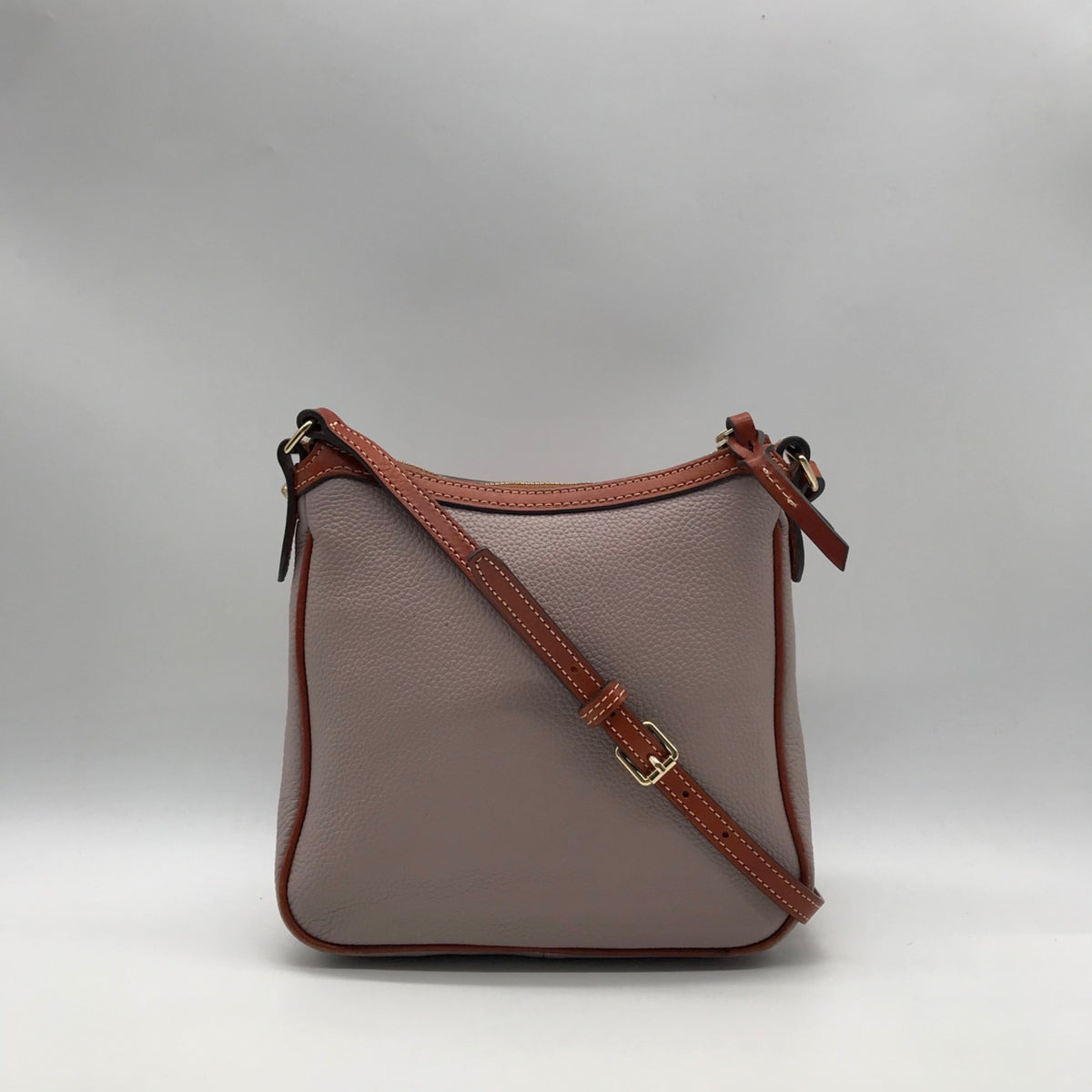 Dooney &amp; Bourke Grey Pebble Grain Small Presley Crossbody Bag