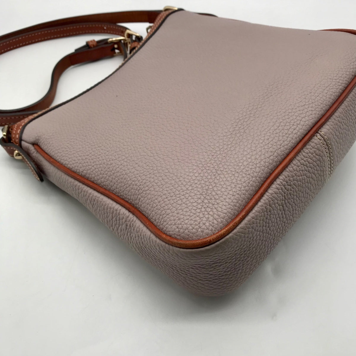 Dooney &amp; Bourke Grey Pebble Grain Small Presley Crossbody Bag