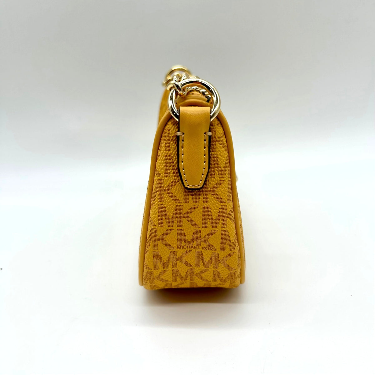 Michael Kors Mustard Yellow Signature Coated Canvas Crossbody Bag