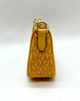 Michael Kors Mustard Yellow Signature Coated Canvas Crossbody Bag