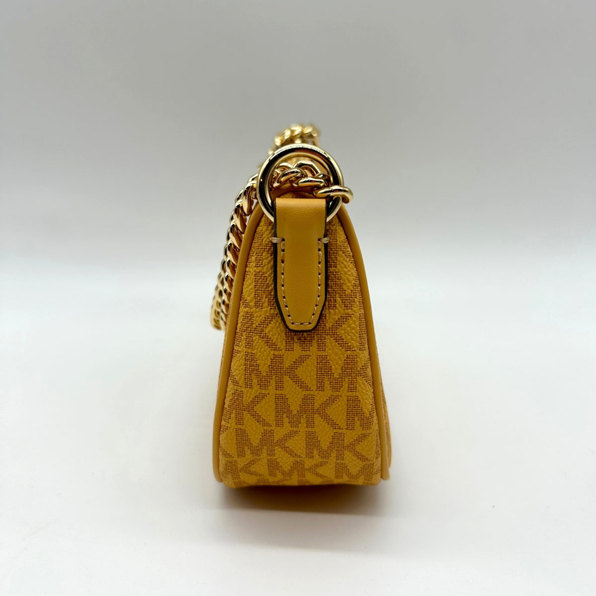 Michael Kors Mustard Yellow Signature Coated Canvas Crossbody Bag